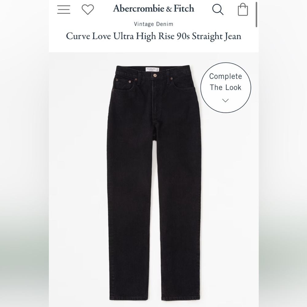 Abercrombie & Fitch 90’s Straight Ultra High Rise Curve Love Jeans
